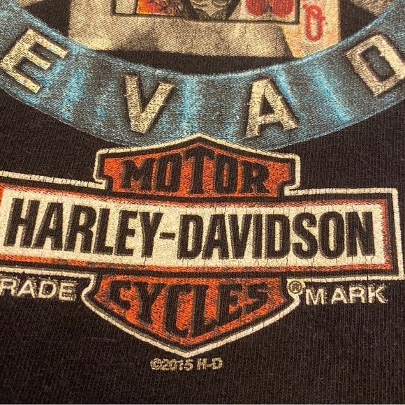 Harley-Davidson Las Vegas T Shirt Skulls 2015 Gambling Biker Motorcycle Mens 2XL - Picture 6 of 10